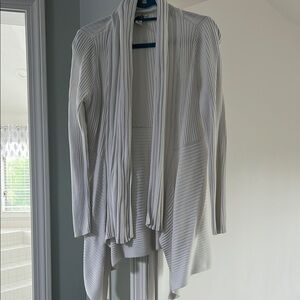 White House Black Market White Cardigan Sweater